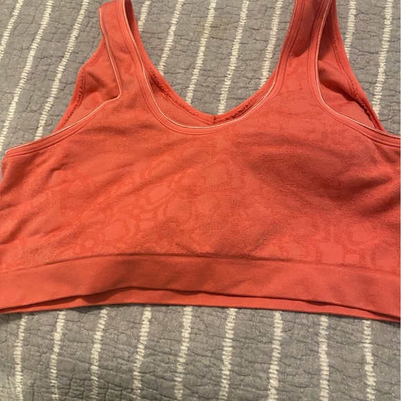 AnyBody Womens Rib Knit Bra Seamless Wireless Wirefree Bra 2X Plus Size coral - Picture 2 of 5